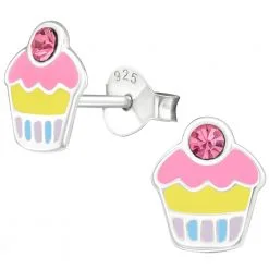 cercei argint pentru copii cupcake