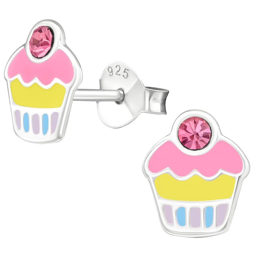 cercei argint pentru copii cupcake