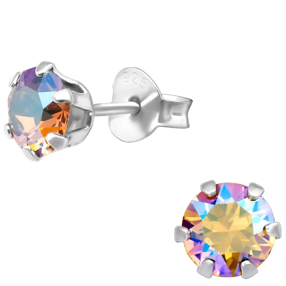 cercei argint swarovski light topaz