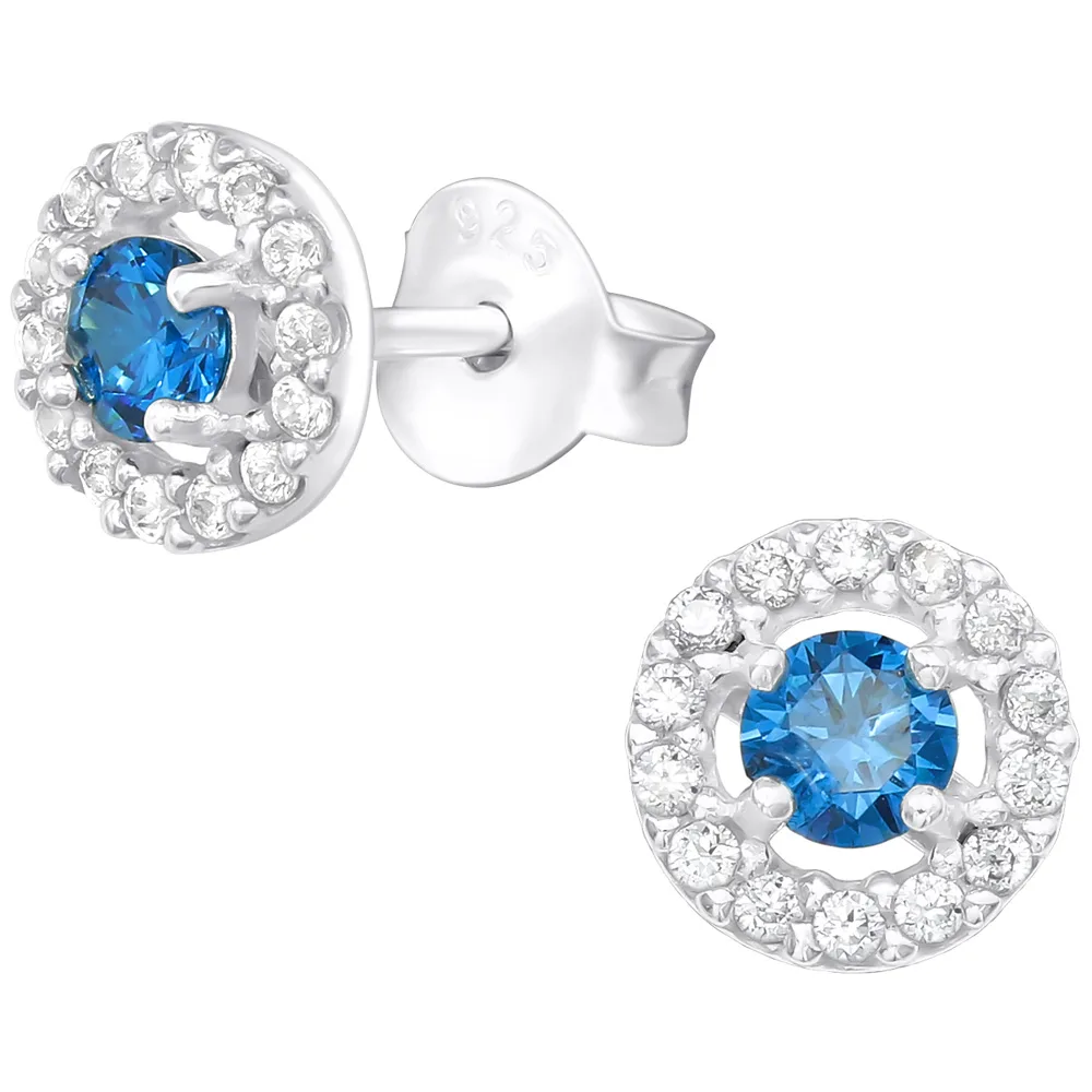 cercei zirconiu blue
