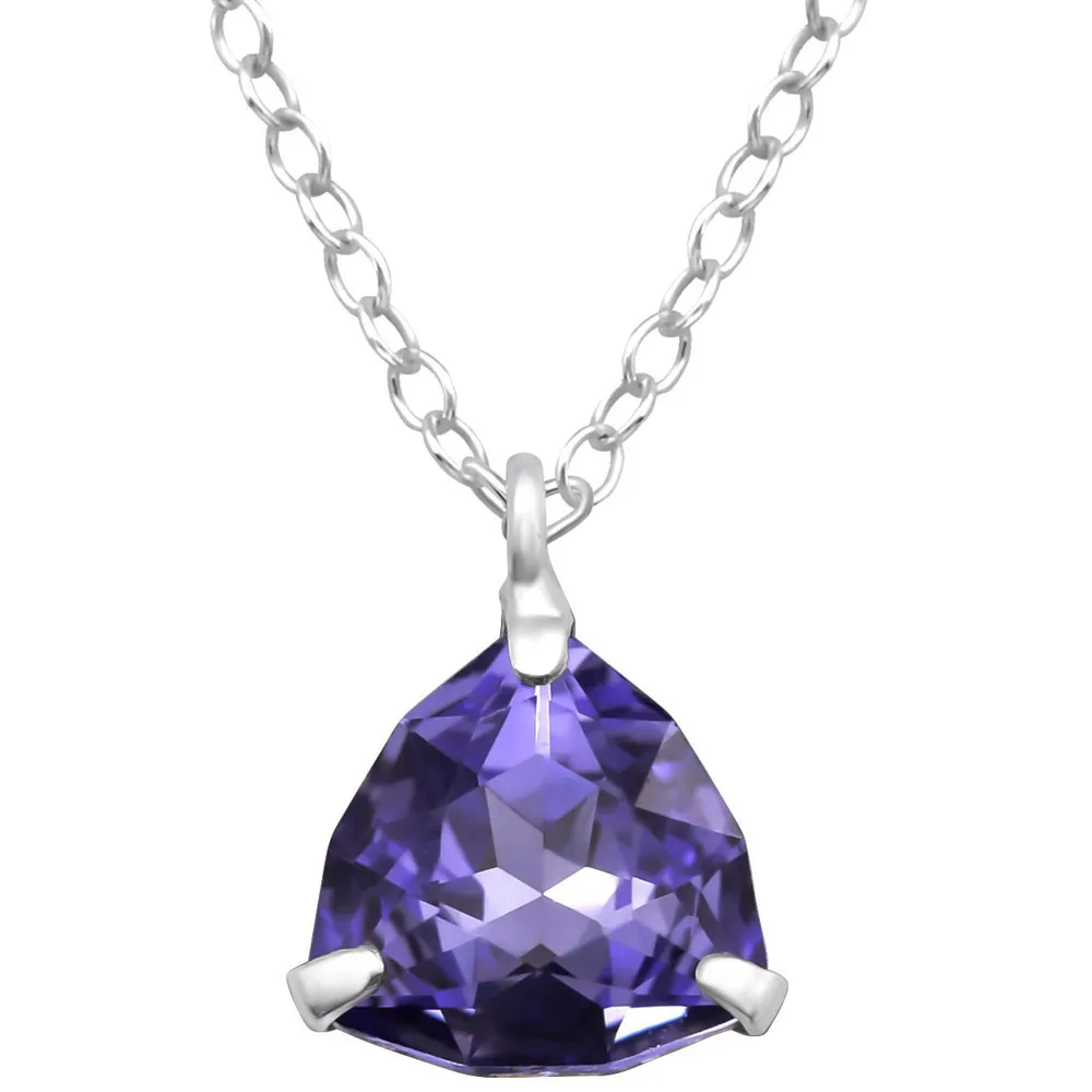 colier argint swarovski purple