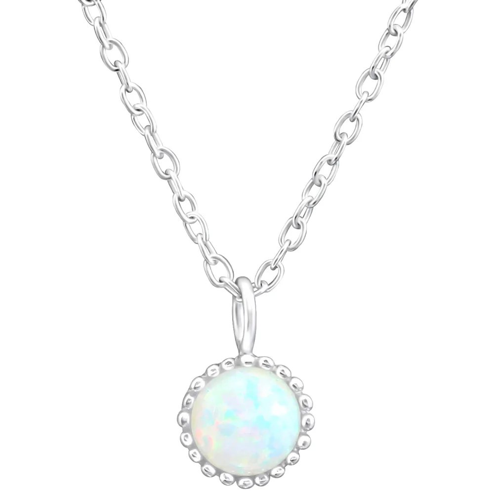 colier opal fire snow