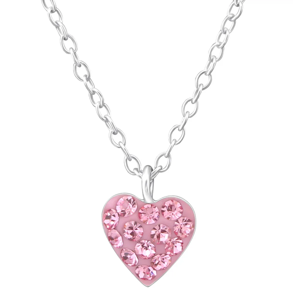 colier rose heart
