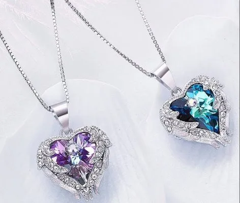 lant din argint cu cristale Swarovski