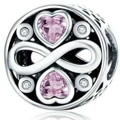 Talisman din argint Pink Heart