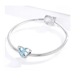 Talisman din argint Opal heart