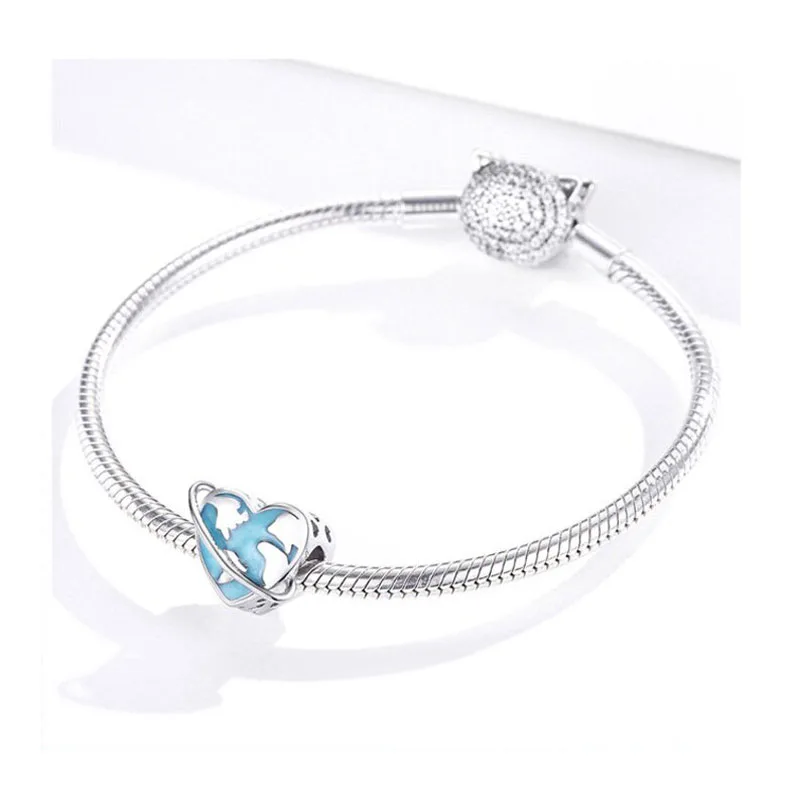 Talisman din argint Opal heart