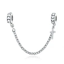 Safety Chain cu cruciulita din argint