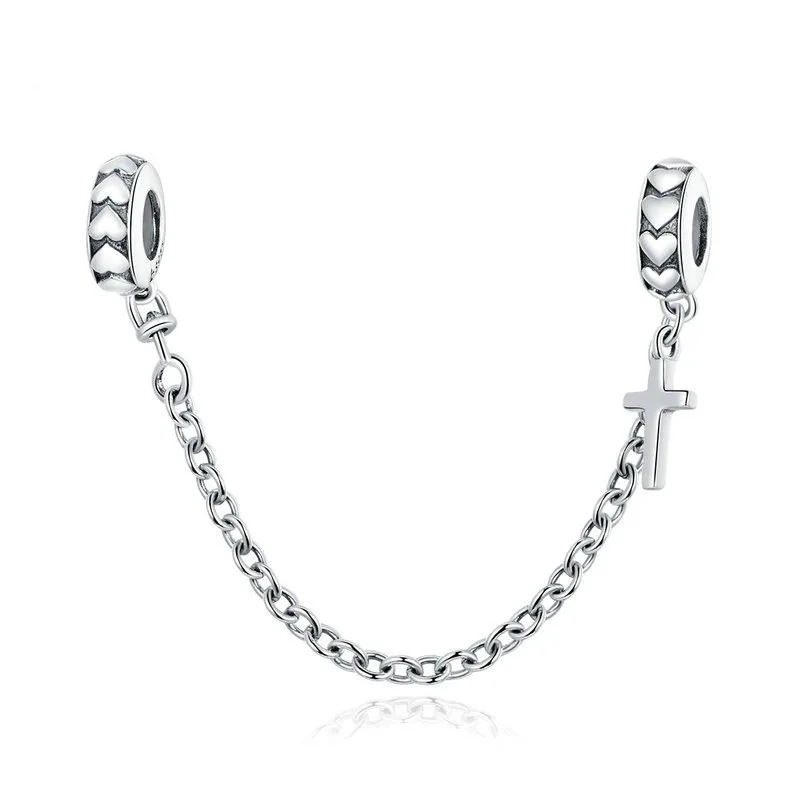 Safety Chain cu cruciulita din argint