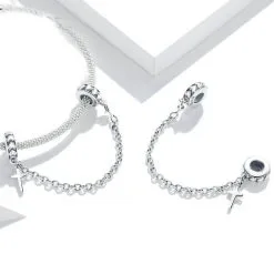 Talisman Safety Chain cu cruciulita din argint