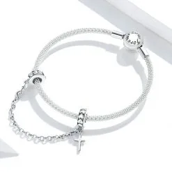 Talisman din argint pentru bratara safety chain