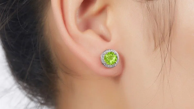 Cercei cu peridot