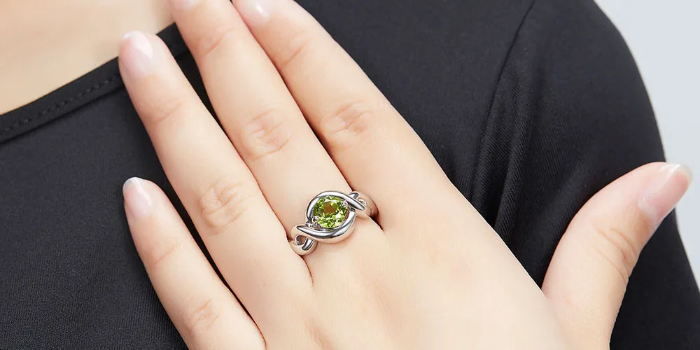 Inel cu peridot