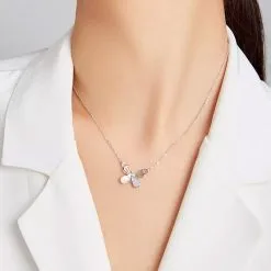 Alternative view of Lănțișor din Argint Butterfly