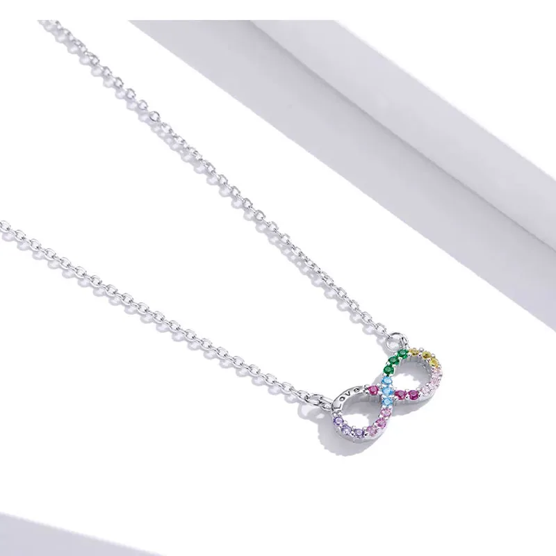 Colier din Argint Infinity Rainbow - imagine 5