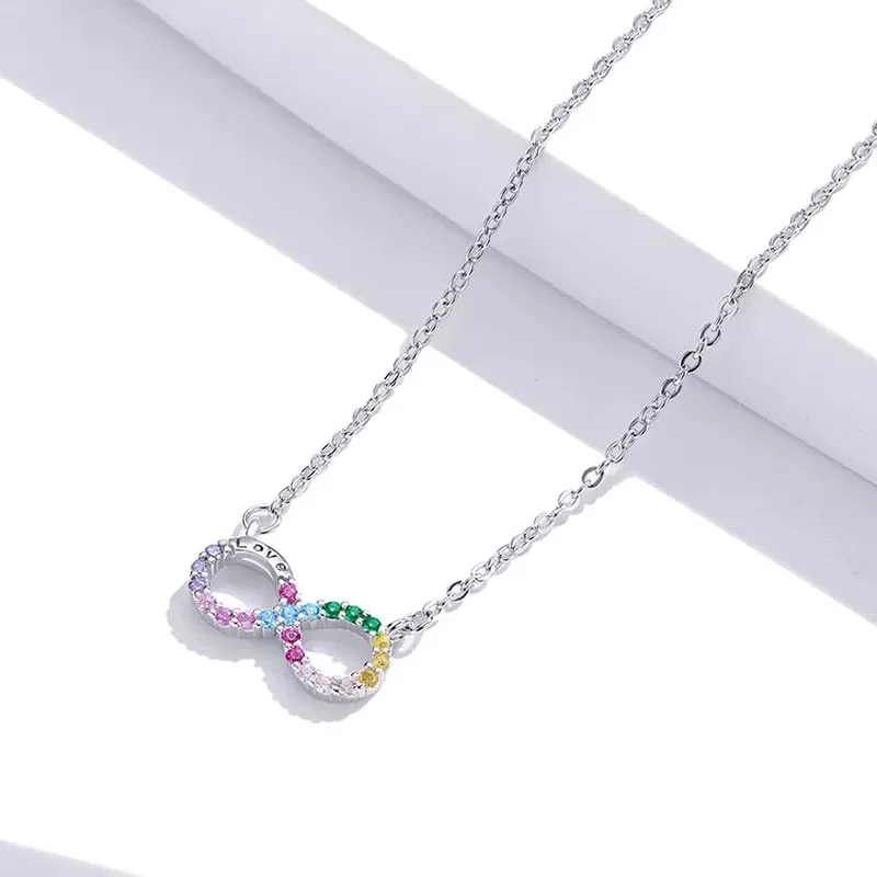 Colier din Argint Infinity Rainbow - imagine 3