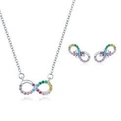 Cercei din Argint Infinity Rainbow - imagine 5
