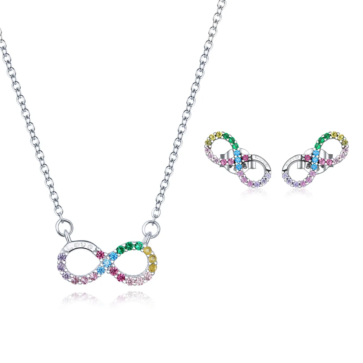 Cercei din Argint Infinity Rainbow - imagine 5