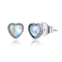 Cercei din Argint Shining Heart