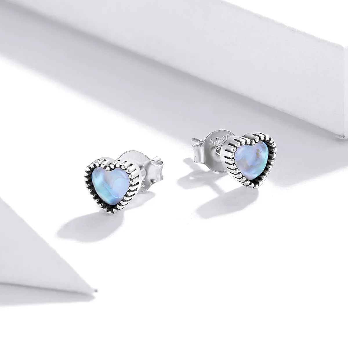Cercei din Argint Shining Heart - imagine 3