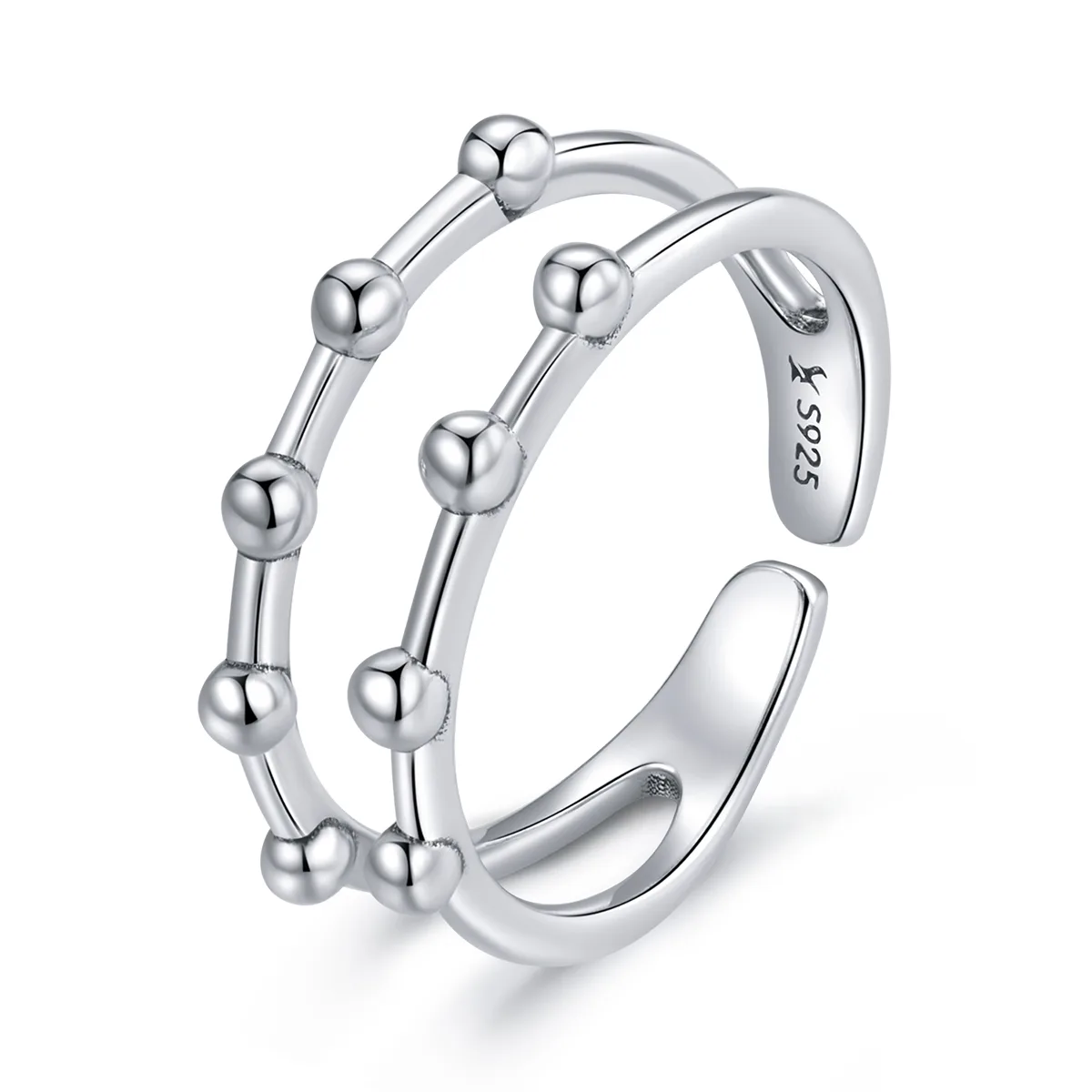 Inel Ajustabil din Argint Small Beads