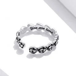 Inel Ajustabil din Argint Roses - imagine 3