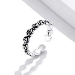 Inel Ajustabil din Argint Roses - imagine 5
