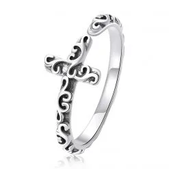 Inel din Argint Vintage Cross