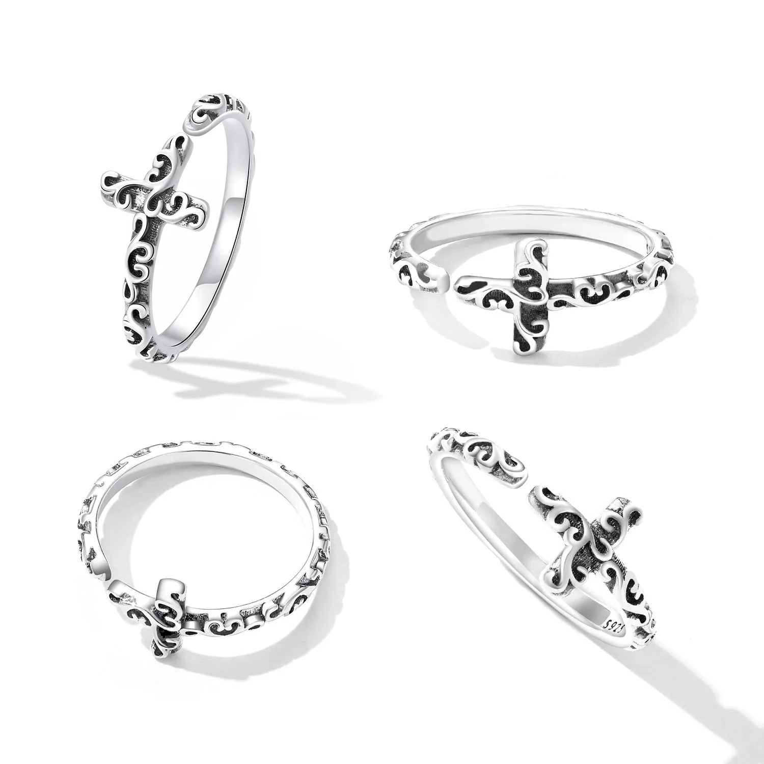 Inel din Argint Vintage Cross - imagine 5