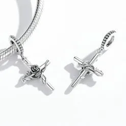 Talisman din Argint Rose Cross - imagine 4
