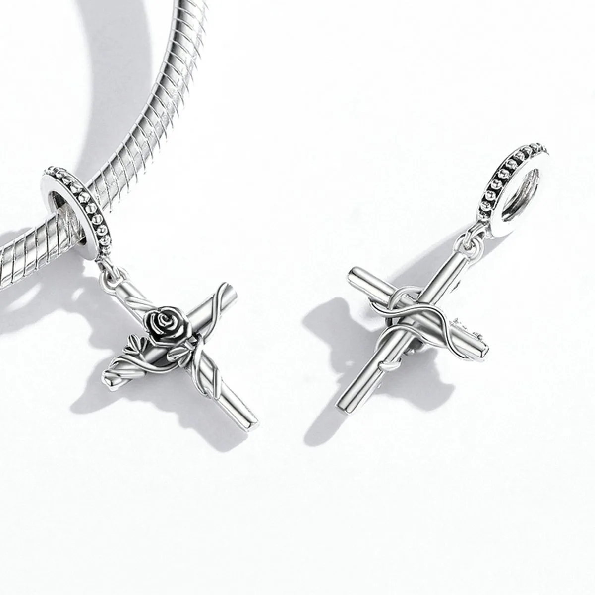 Talisman din Argint Rose Cross - imagine 4