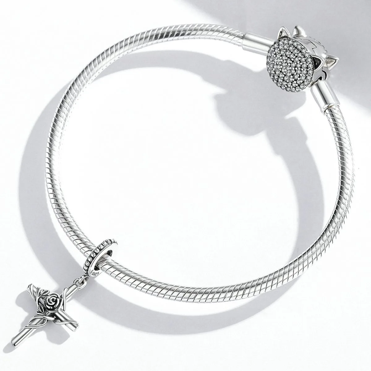 Talisman din Argint Rose Cross - imagine 3