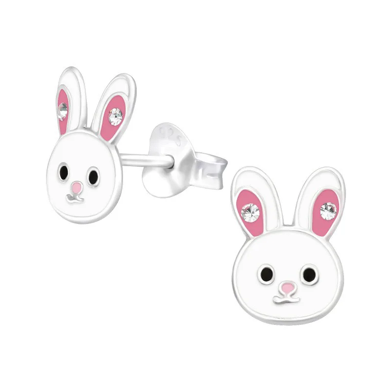 Cercei din Argint Pentru Copii - Happy Bunny