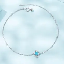 Brățară din Argint Turquoise Snowflake - imagine 5