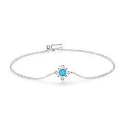 Brățară din Argint Turquoise Snowflake