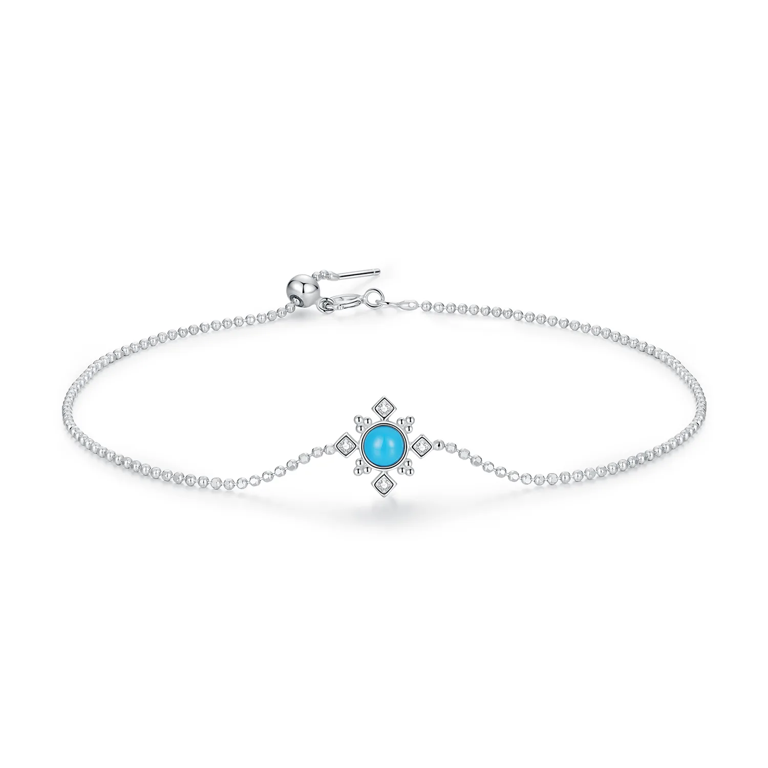 Brățară din Argint Turquoise Snowflake