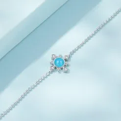 Brățară din Argint Turquoise Snowflake - imagine 6