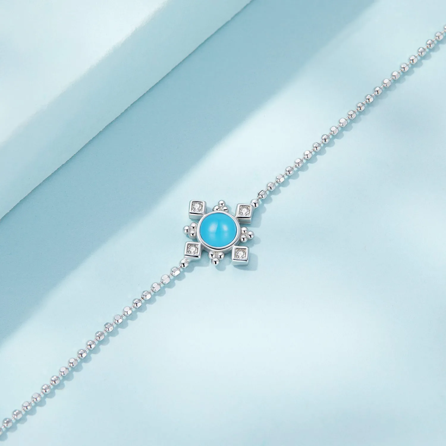 Brățară din Argint Turquoise Snowflake - imagine 6