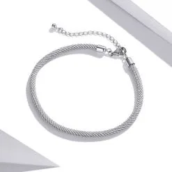 Brățară cu Șnur Basic Grey - imagine 3
