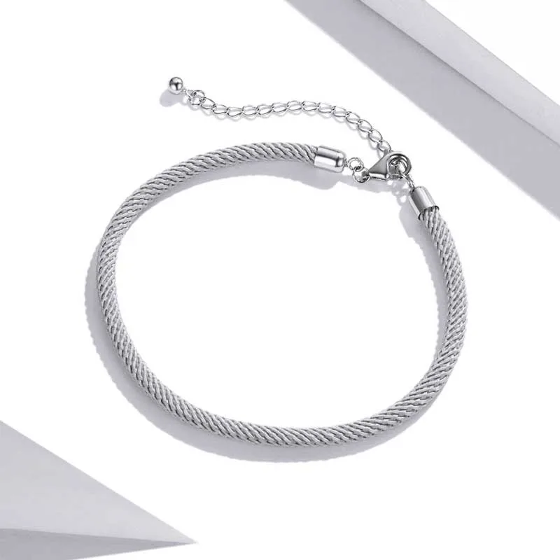 Brățară cu Șnur Basic Grey - imagine 3