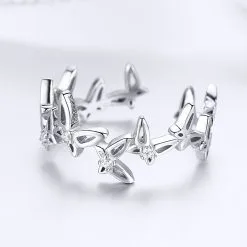 Inel Reglabil din Argint Dancing Butterfly - imagine 3